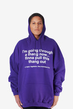 Agitation Lyric Hoodie - Purple