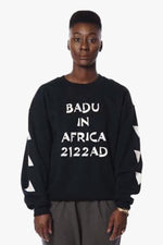 Badu in Africa Crewneck - Black
