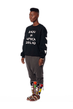 Badu in Africa Crewneck - Black