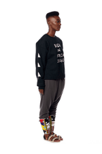 Badu in Africa Crewneck - Black