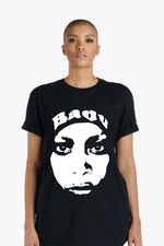 Badu Hooded Face Tee - Black