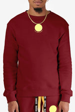 Badu World Market Sweat Suit Crewnecks - Blood Burgundy