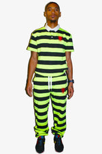 Striped Scarab Rugby - Neon Guts